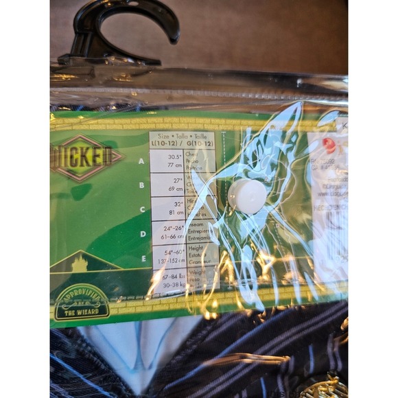 Disguise Wicked Elphaba Shiz Child Costume‎ Dress Up Size S 4-6X Halloween NEW - Picture 8 of 9